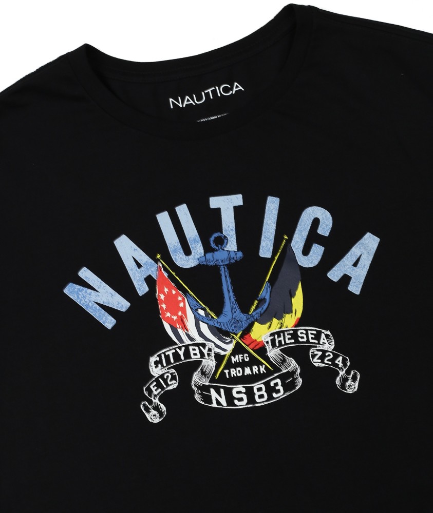 Nautica Mens Graphic Print T-Shirt Short Sleeve Crew Neck Cotton