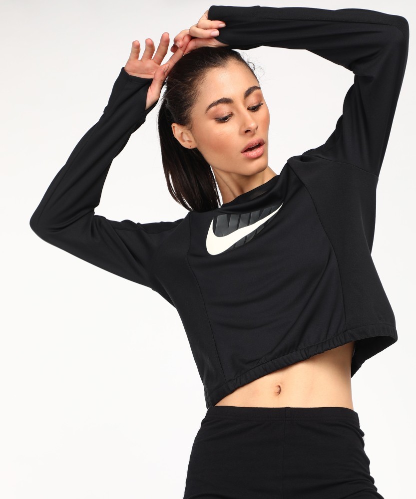 NIKE Solid Women Polo Neck Grey T-Shirt - Buy NIKE Solid Women Polo Neck  Grey T-Shirt Online at Best Prices in India