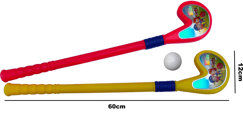 Synlark Kids Toys Accessories 2 Pcs Plastic Hockey Sticks with 1