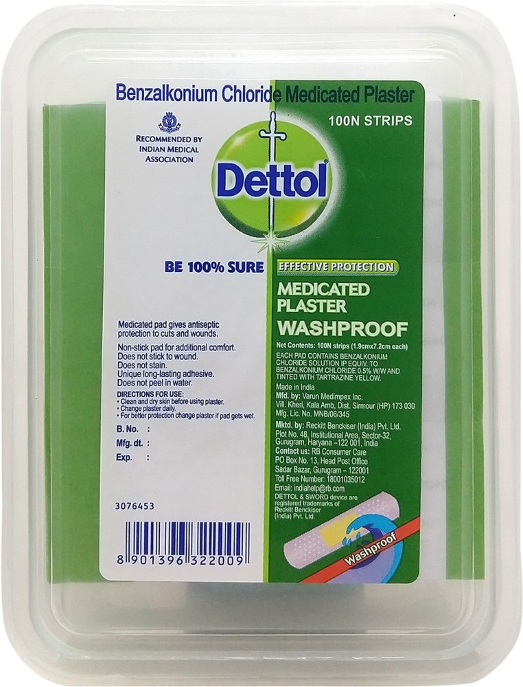 Dettol Medicated Plaster Adhesive Band Aid Price in India - Buy Dettol  Medicated Plaster Adhesive Band Aid online at