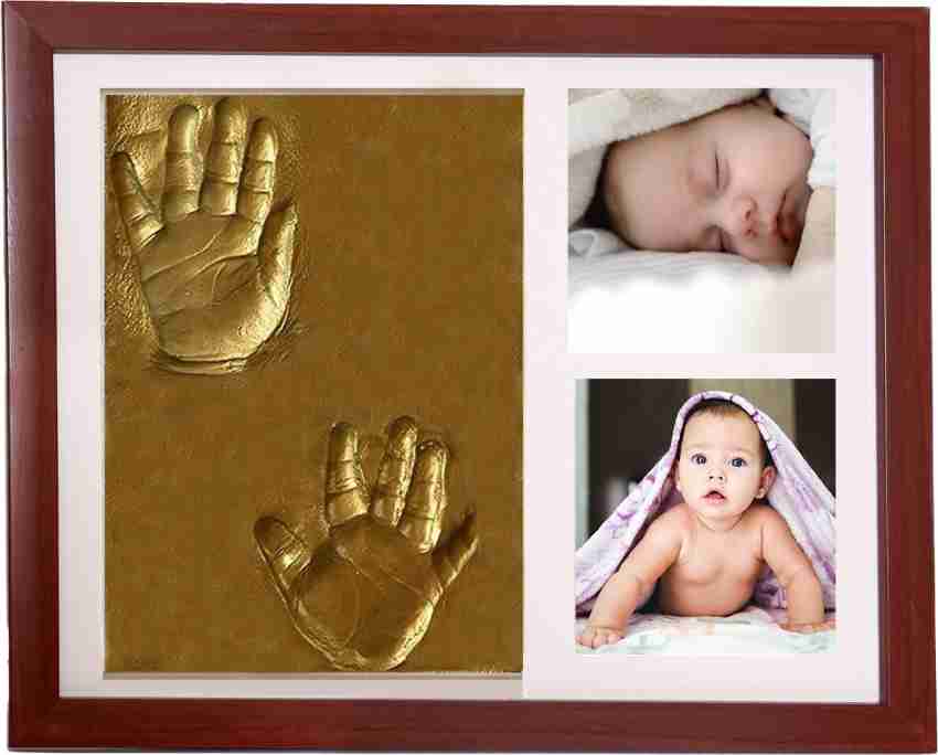 Snygg Baby Handprint Footprint Clay Impression Kit with Photo