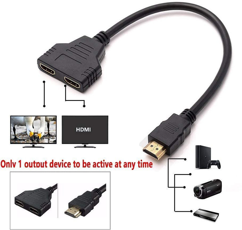 microware TV out Cable HDMI Splitter 1in2 Out 4K HDMI Splitter for