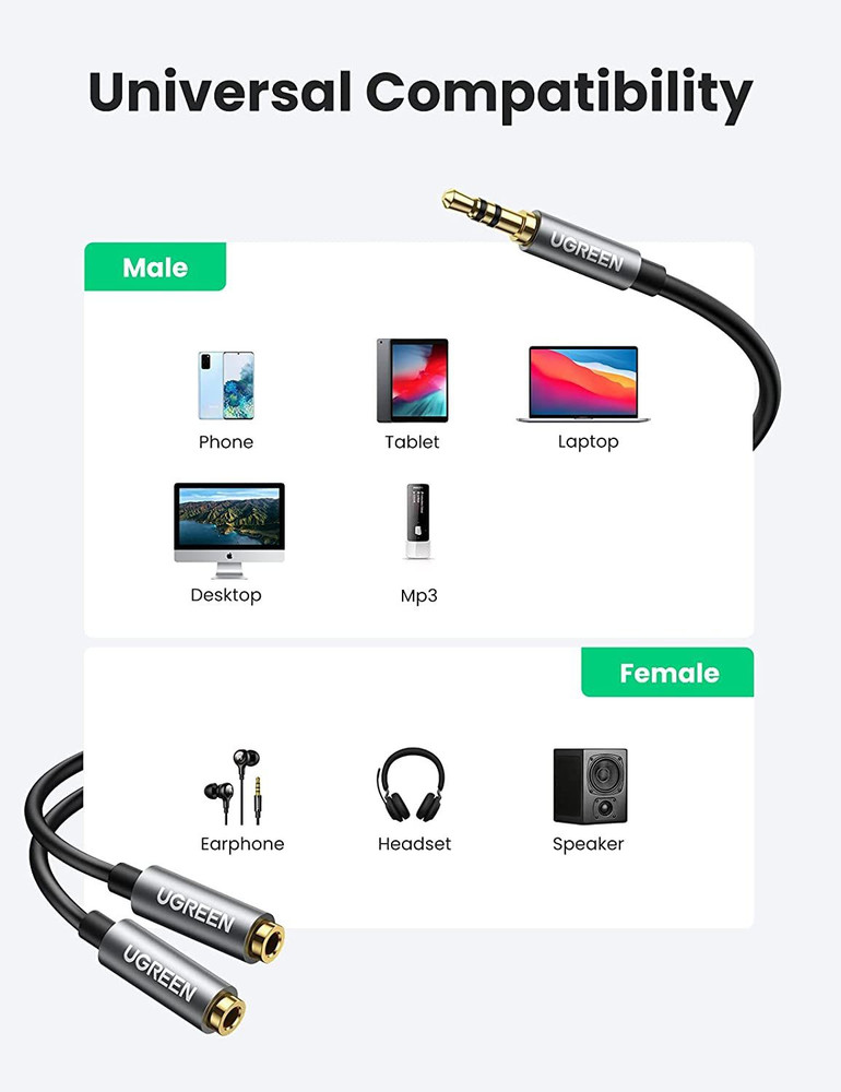 Ugreen headphone on sale splitter