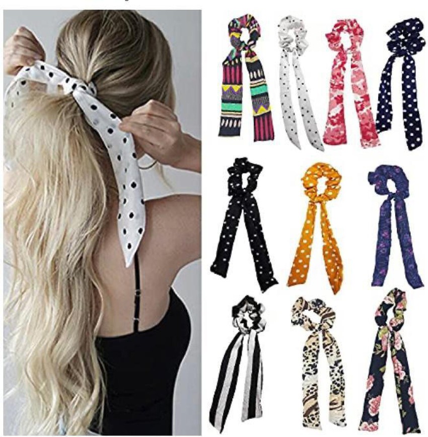 PLAFOPE Scrunchy Hair Bands 8pcs Hair Ribbons Tiara Scrunchies for Women  Hair Ties Hair Accessories French Women's Circle : : Beauty &  Personal Care