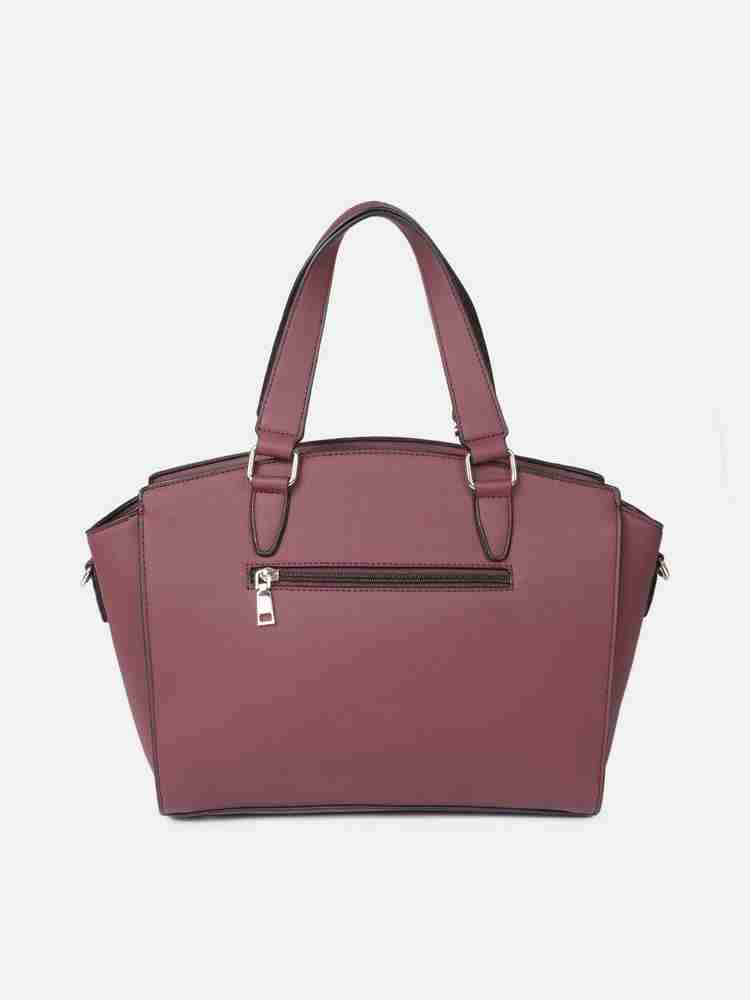 Dressberry burgundy shop solid shoulder bag