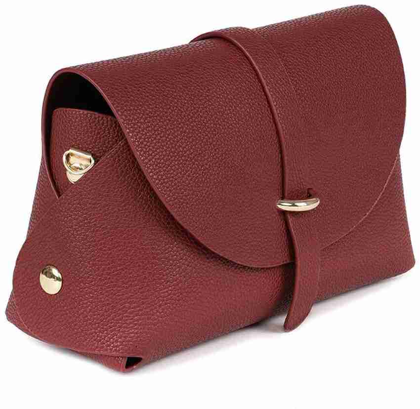 Dressberry burgundy discount solid shoulder bag