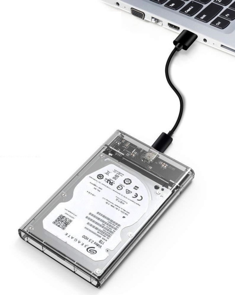 2.5 inch Transparent Type-C USB3.1 to SATA SSD Case External