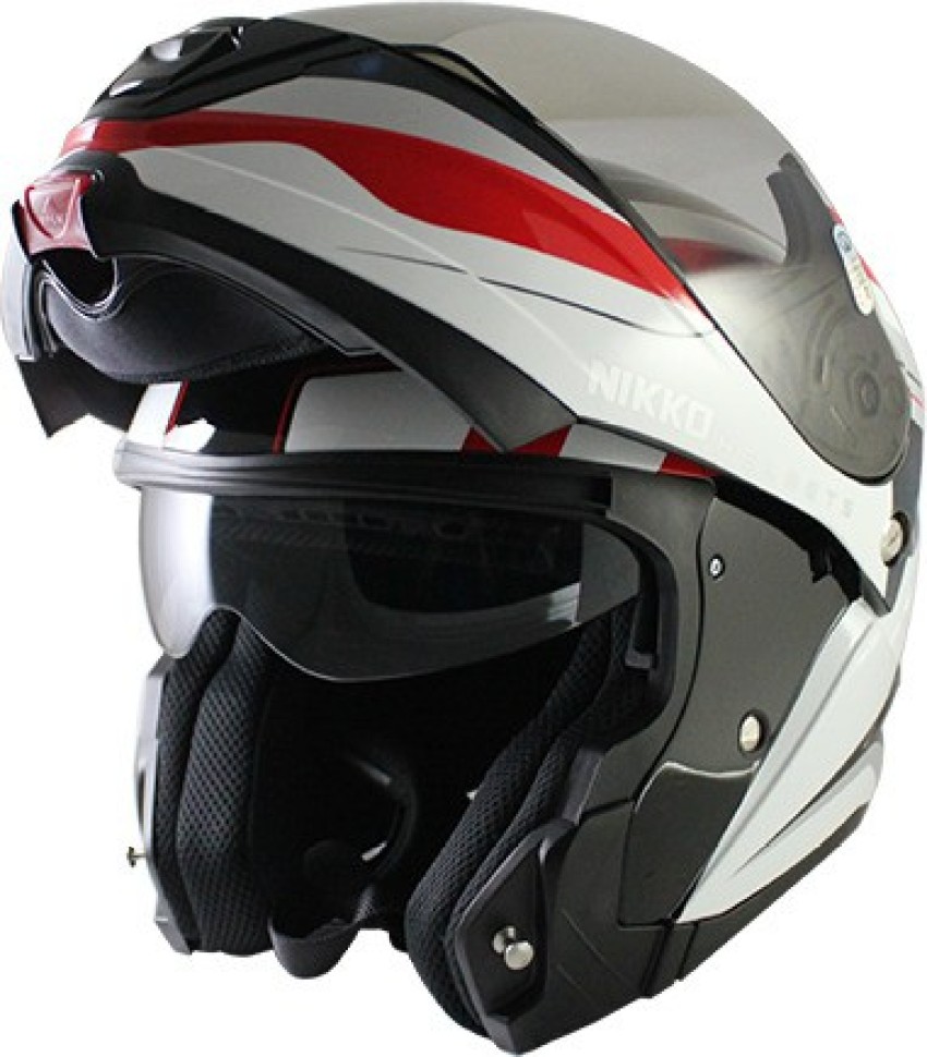 NIKKO N-902 Black Red White Full Face Motorbike Helmet - Buy NIKKO N-902  Black Red White Full Face Motorbike Helmet Online at Best Prices in India -  Motorbike | Flipkart.com