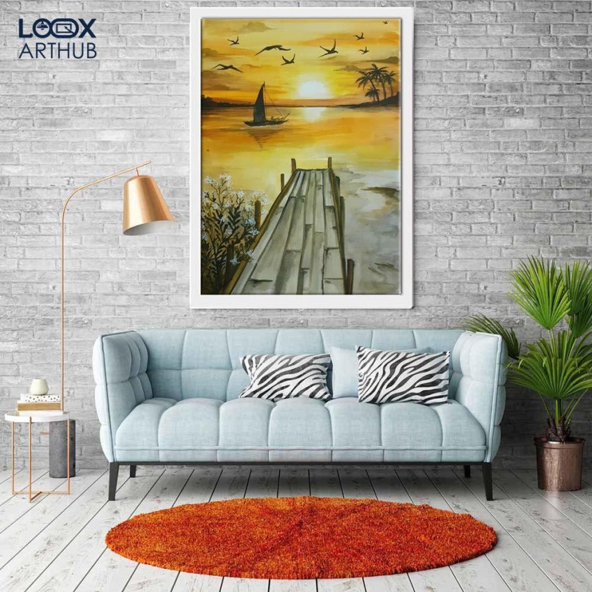 Loox Art Handmade Acrylic Canvas Scenery Painting for Wall, Living Room,  Bedroom, Office, Home Decoration Acrylic 16 inch x 11.5 inch Painting Price  in India - Buy Loox Art Handmade Acrylic Canvas