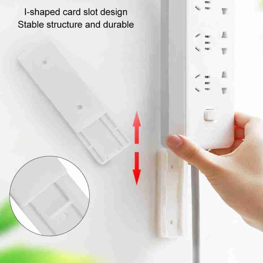 Seamless Punch Free Plug Sticker Holder Wall Fixer Power Strip