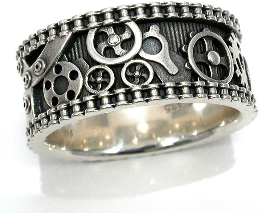 Fashion Lovers Mechanical Gear Style Unisex Ring For Bikers