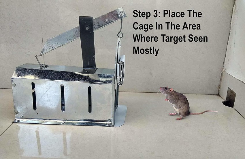 Large Mouse Trap Metal Steel Rat Catching Cage Pest Control Mice