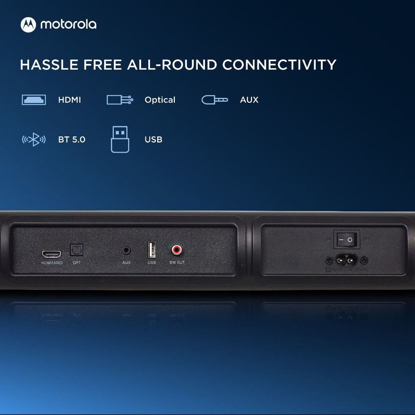 Buy MOTOROLA AmphisoundX with HDMI Arc 120 W Bluetooth Soundbar Online from Flipkart