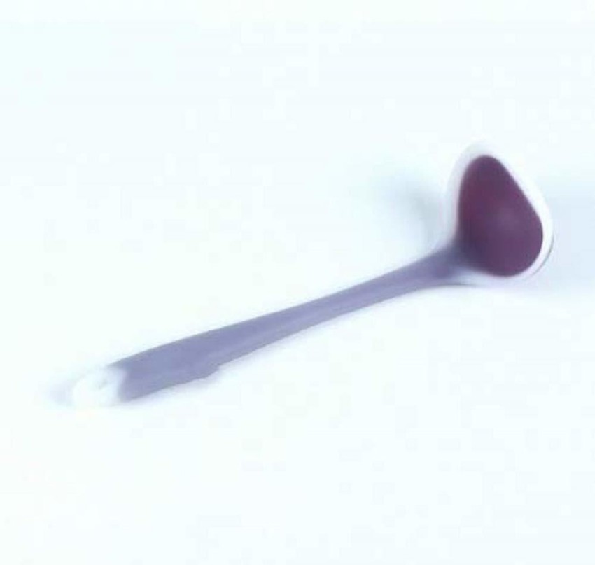 Silicone Ladle Spoon, Heat Resistant Soup Ladle for Serving with Solid  Coating Handle