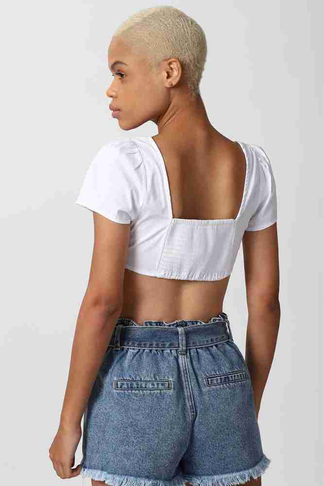 FOREVER 21 Casual Solid Women White Top Buy FOREVER 21 Casual Solid Women White Top Online at Best Prices in India Flipkart