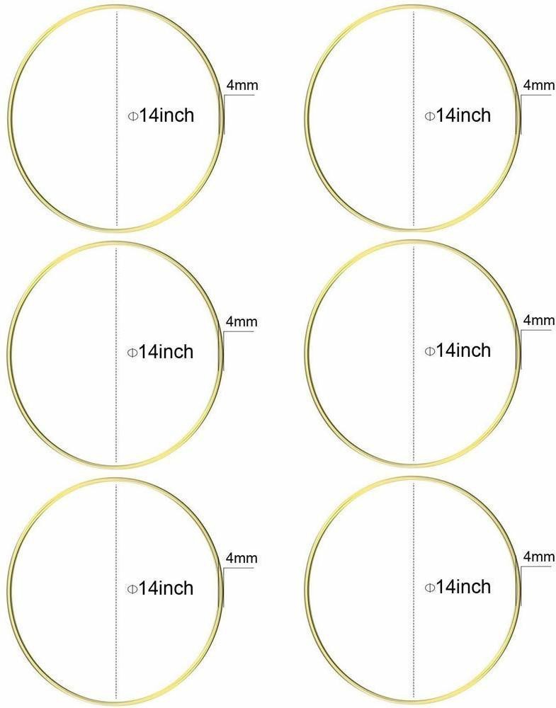 10 Pack 3 Inch Gold Dream Catcher Metal Rings Hoops Macrame Ring for  Dreamcatchers and Crafts