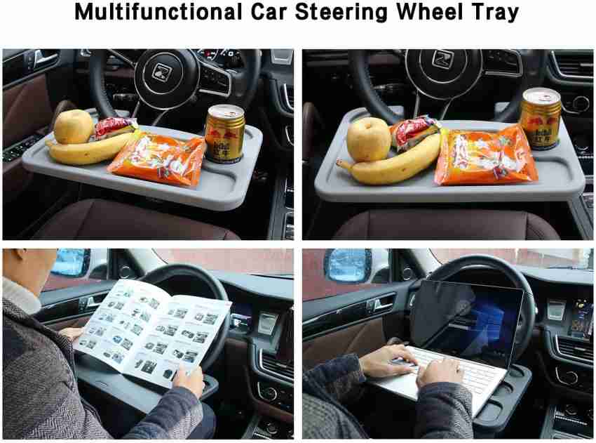 HSR Multifunction Car Steering Wheel Table Tray for Laptop, Double Sided  Car Tray for Writing, Car Eating Desk with Glass Holder Cup Holder Tray  Table Price in India - Buy HSR Multifunction