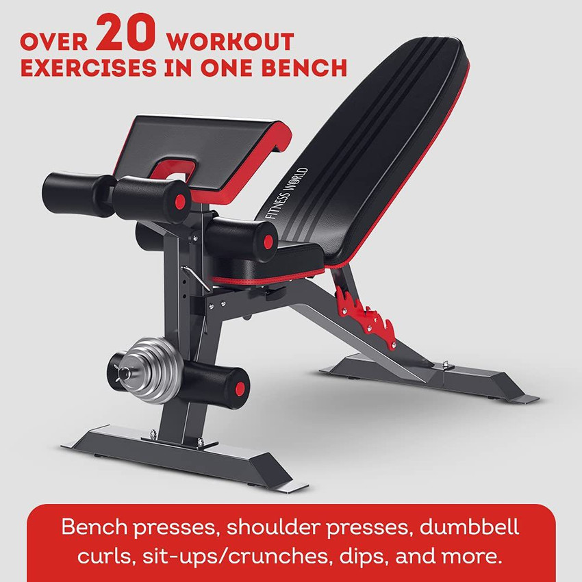 FITNESS WORLD Home Multi Functional Multi Purpose Foldable Incline Decline Exercise Bench Multipurpose Fitness Bench Price in India Buy FITNESS WORLD Home Multi Functional Multi Purpose Foldable Incli...