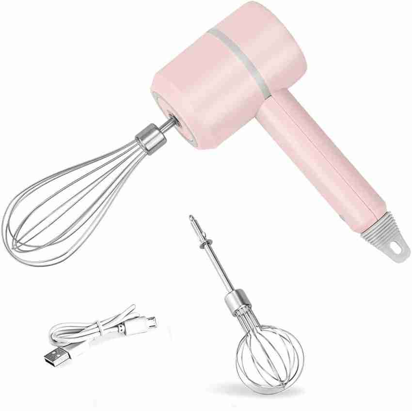 Portable Electric Cordless Handheld Mixer, USB Rechargeable Hand Mixer  Stainless Steel Egg Whisk for Kitchen Baking and Cooking