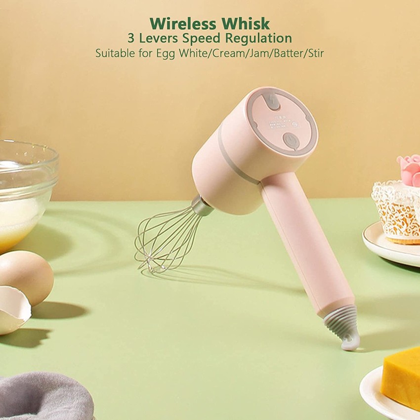 Wireless Hand Mixer Charging Handheld Electric Whisk Mini High Power Whisk  Beater Baking Hand Mixer