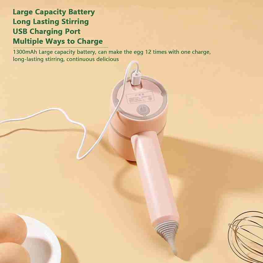 Portable Mini Wireless Electric Egg Beater Handheld USB