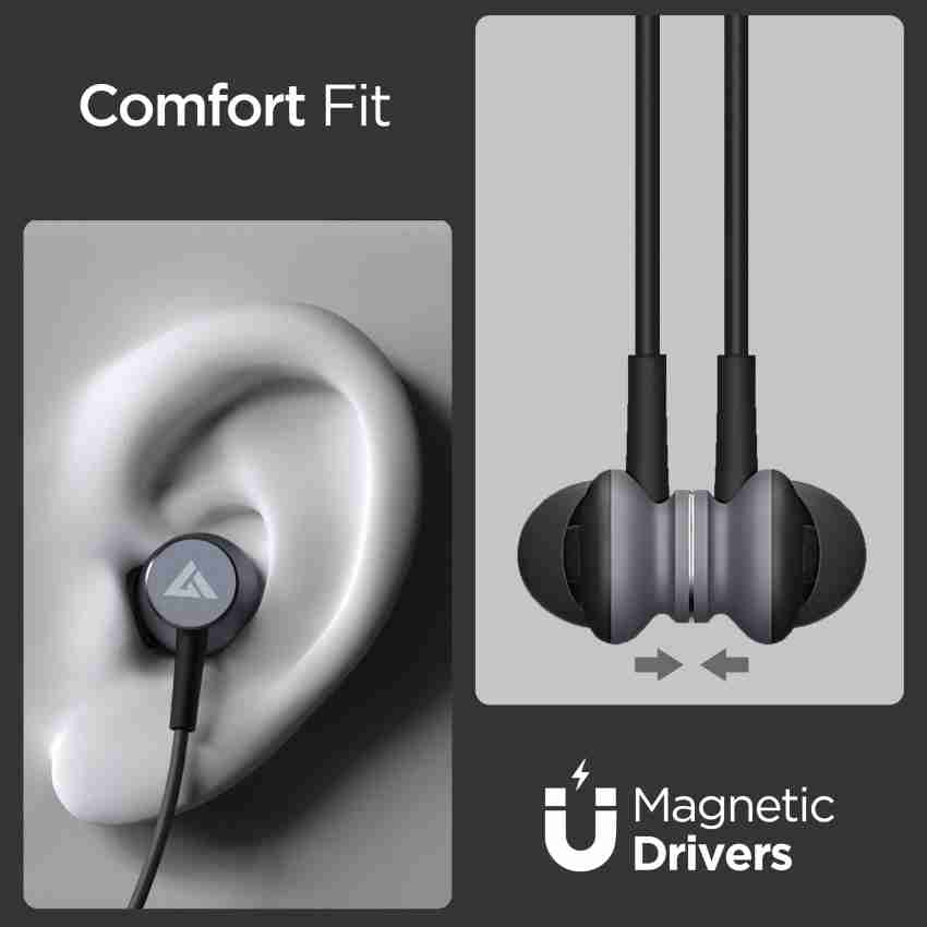 Boult Audio Curve with BoomX Rich Bass Flexi band Magnetic Earbuds IPX5 Water Resistant Bluetooth Headset