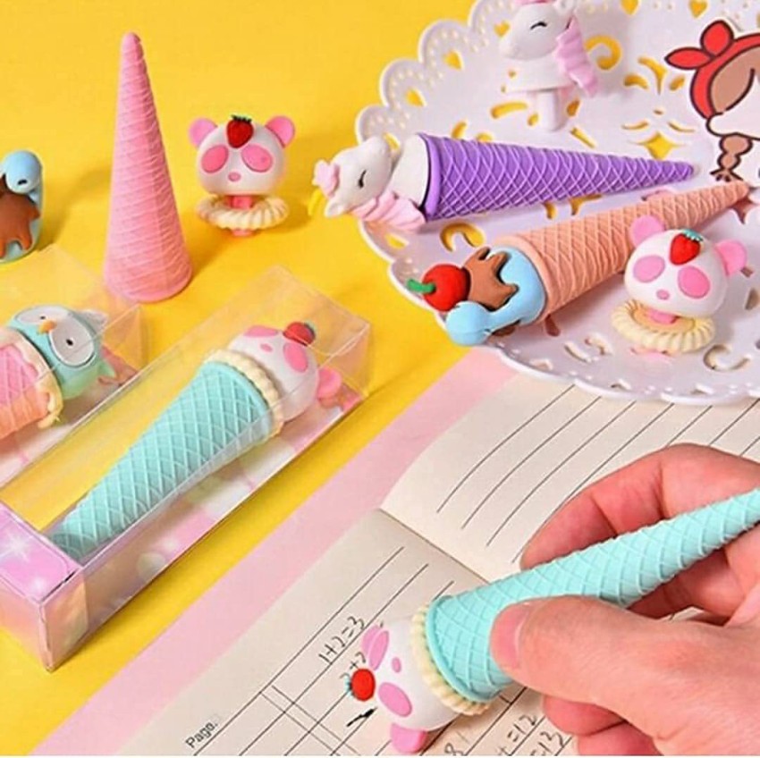 6pcs Cartoon Eraser Tipped Pencils, Christmas Children Creative