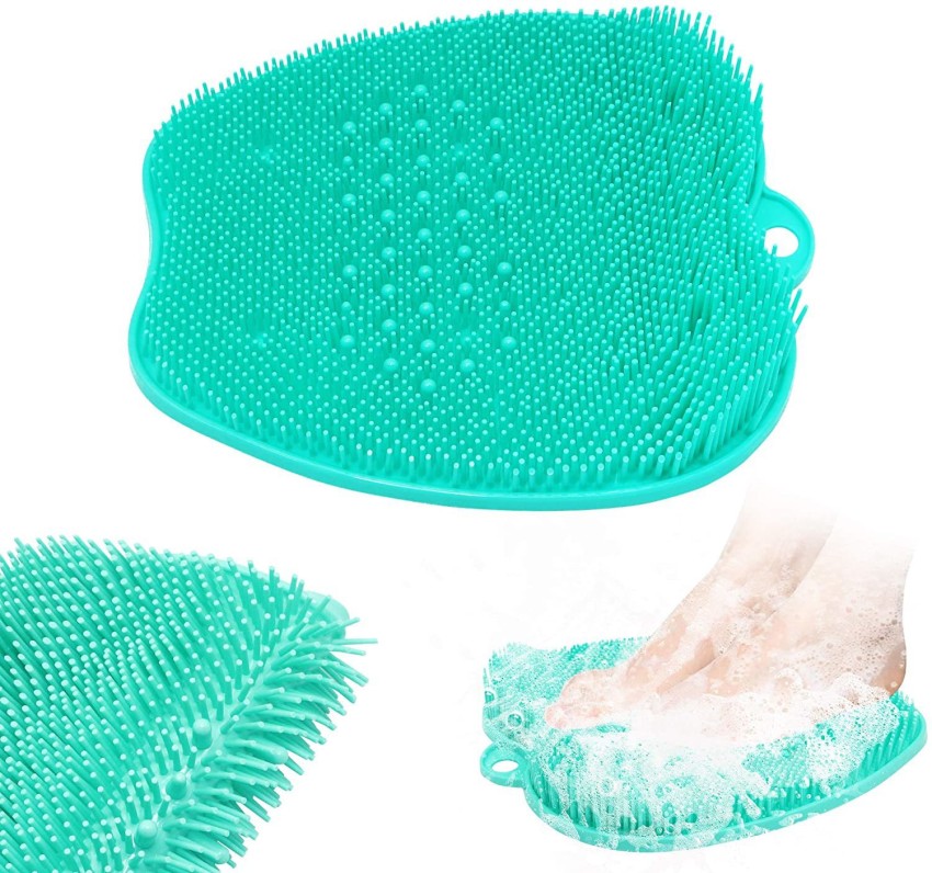 Shower Foot Scrubber Mat With Natural Pumice Stone, Anti Slip