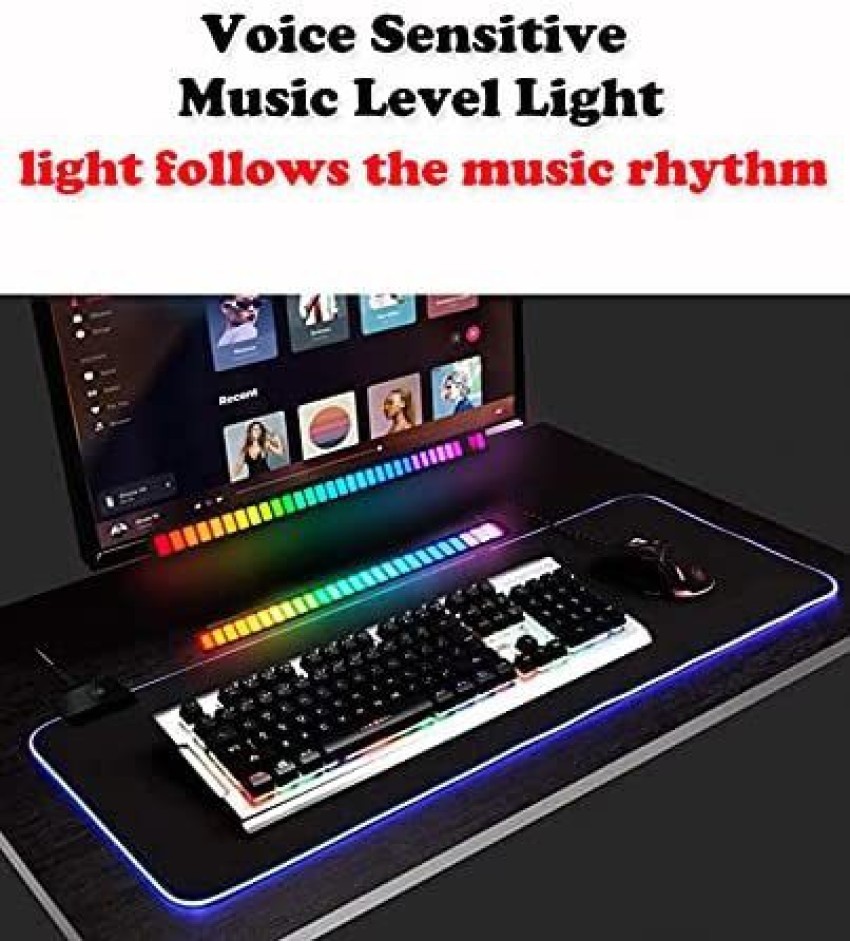 DawnRays Light Sound Control Pickup Rhythm Light, Voice-Activated Pickup  Rhythm Light with 32 Bit Music Level Indicator, Colorful LED Ambient Strip  Light for Car, PC, TV, Room, Desktop Led Light Price in