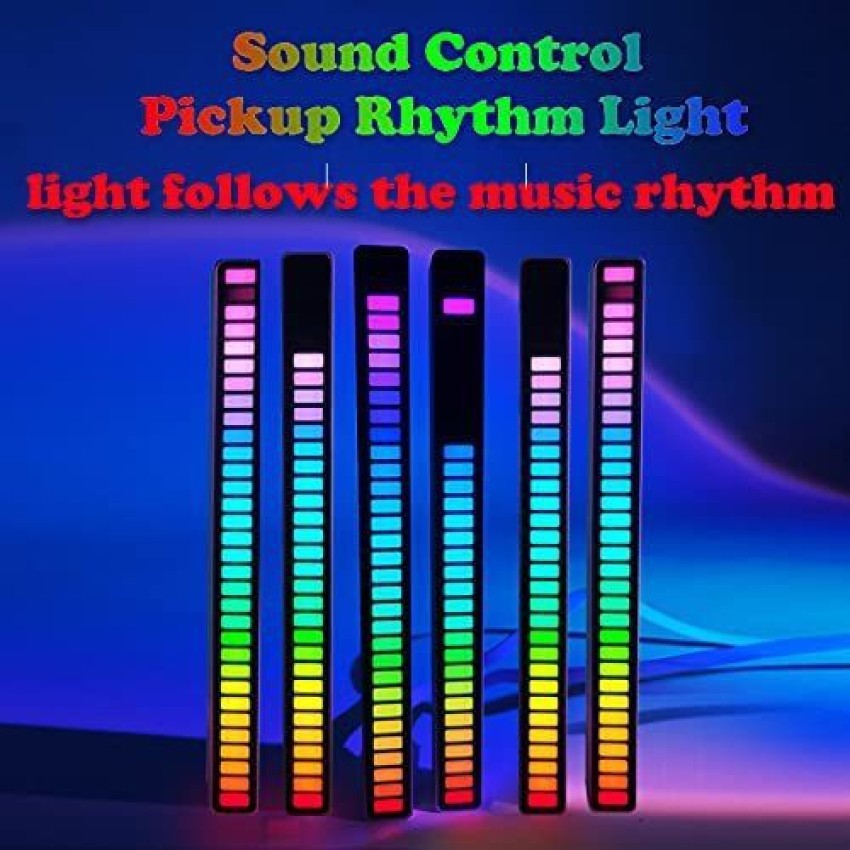 DawnRays Light Sound Control Pickup Rhythm Light, Voice-Activated Pickup  Rhythm Light with 32 Bit Music Level Indicator, Colorful LED Ambient Strip  Light for Car, PC, TV, Room, Desktop Led Light Price in