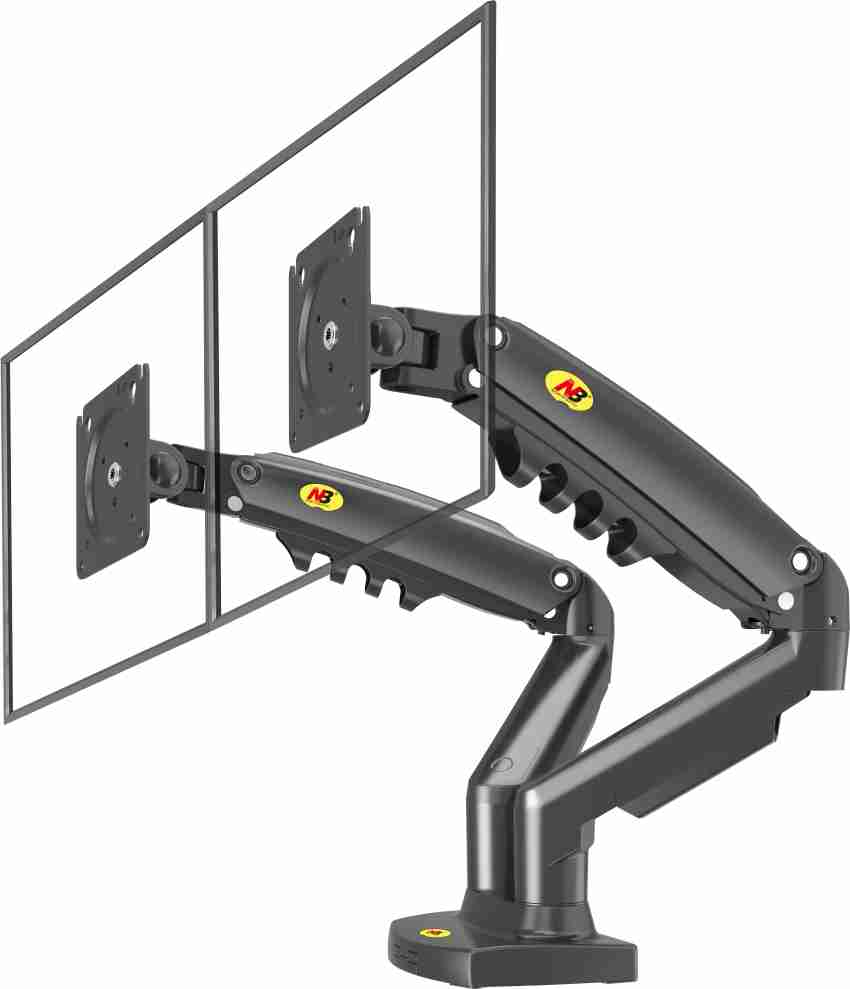 TONY STARK LED Dual Monitor Stand Desk Clamp Mount Two arms swivel