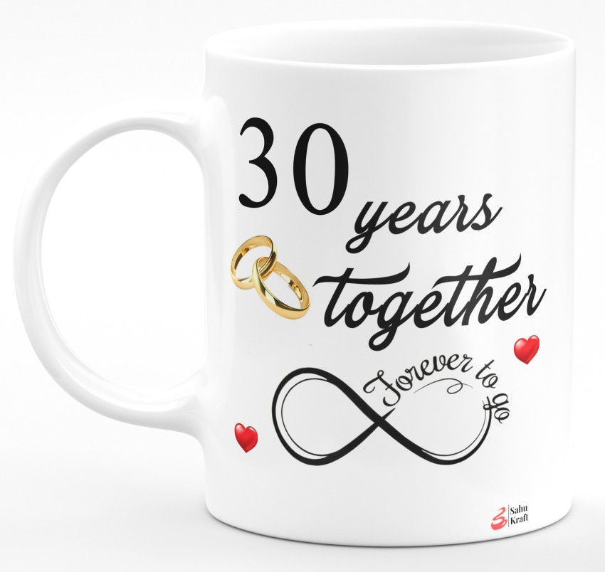 Happy 30th Wedding Anniversary Matching Gift For Couples product Coffee Mug  by Art Grabitees - Pixels