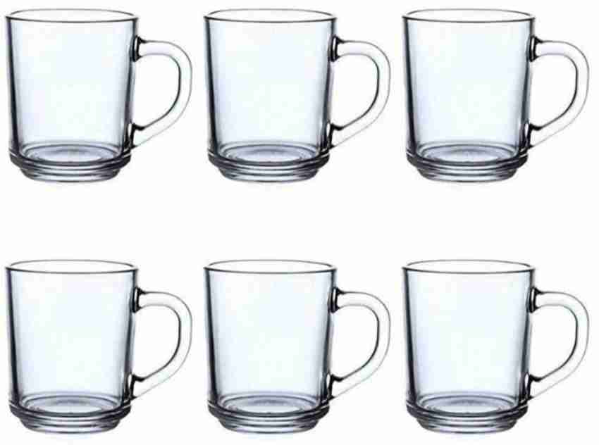 Beadart Glass Tea and Coffee Cup, Cute Tea Cups, 200 ml, Set of 6 (Clear,  Cup Set) Glass Coffee Mug Price in India - Buy Beadart Glass Tea and Coffee  Cup, Cute