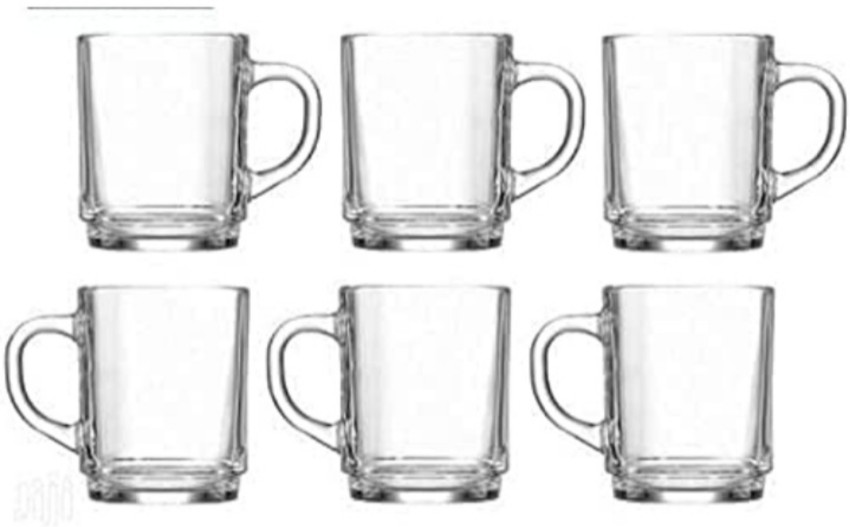 Beadart Glass Tea and Coffee Cup, Cute Tea Cups, 200 ml, Set of 6 (Clear,  Cup Set) Glass Coffee Mug Price in India - Buy Beadart Glass Tea and Coffee  Cup, Cute
