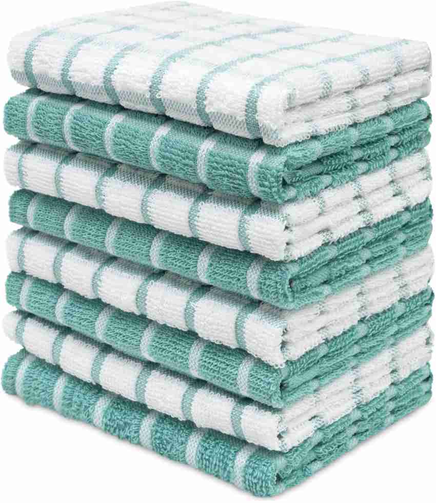 Kitchen Towels, Pack of 12 Bar Mop Towels -16X19 Inches -100% Cotton White  Super