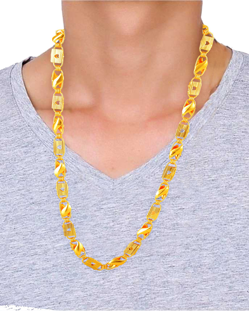 MEENAZ Mens chain Fashion Traditional South indian Jewellery combo Temple thali Valentine gifts Stylish Fancy Party Wear gajra flower south model Long 24 inch chain Necklace Golden Color Neckless hand...
