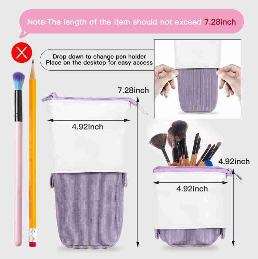 Stand Up Pencil Holder Telescopic Pencil Case Pen Box Kids Stationery Pouch  Bag