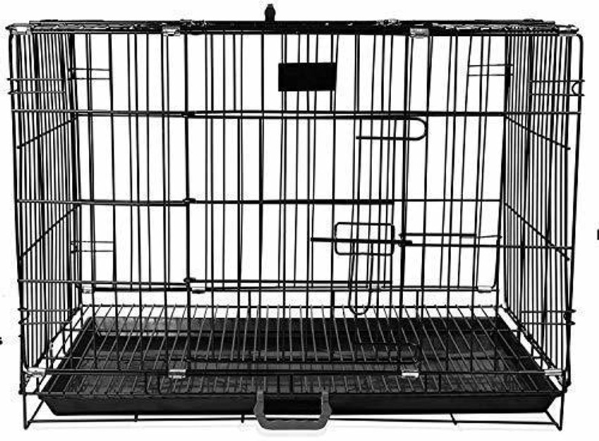 Woofy Dog Cage Powder Coated Double Door Folding Metal Cage