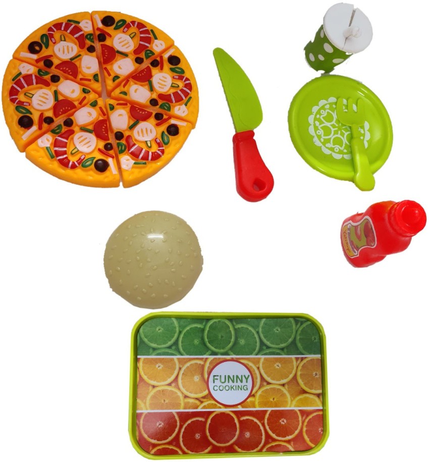Pizza Simulative Toys Play Food Set Pizza Cooking And Cutting Accessories  Toys