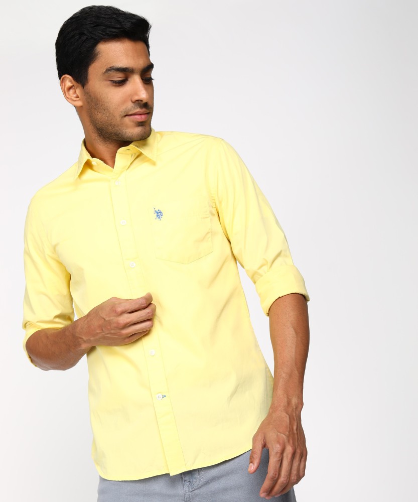 Mens yellow clearance ralph lauren shirt