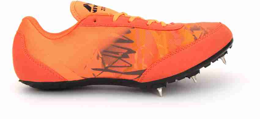 Orange nike spikes hot sale