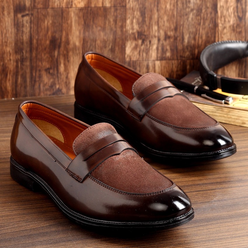 MUTAQINOTI Brown Luxury Leather Shoe Style for Men's Loafers For Men - Buy  MUTAQINOTI Brown Luxury Leather Shoe Style for Men's Loafers For Men Online  at Best Price - Shop Online for