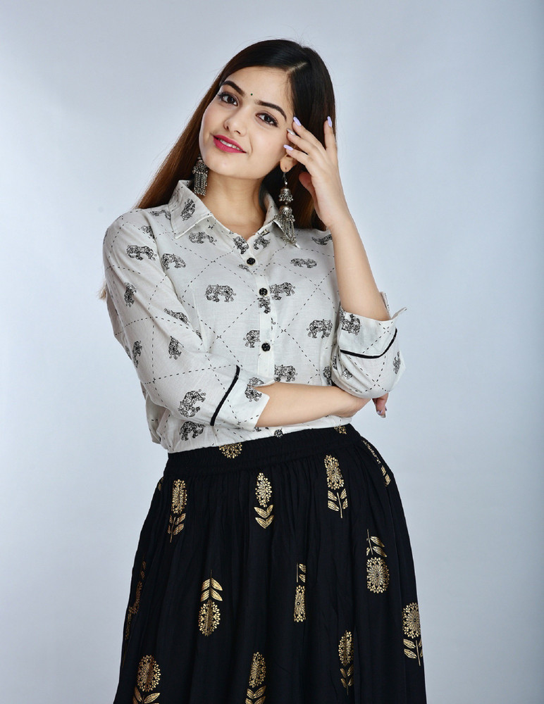 Long skirt and shop top designs flipkart