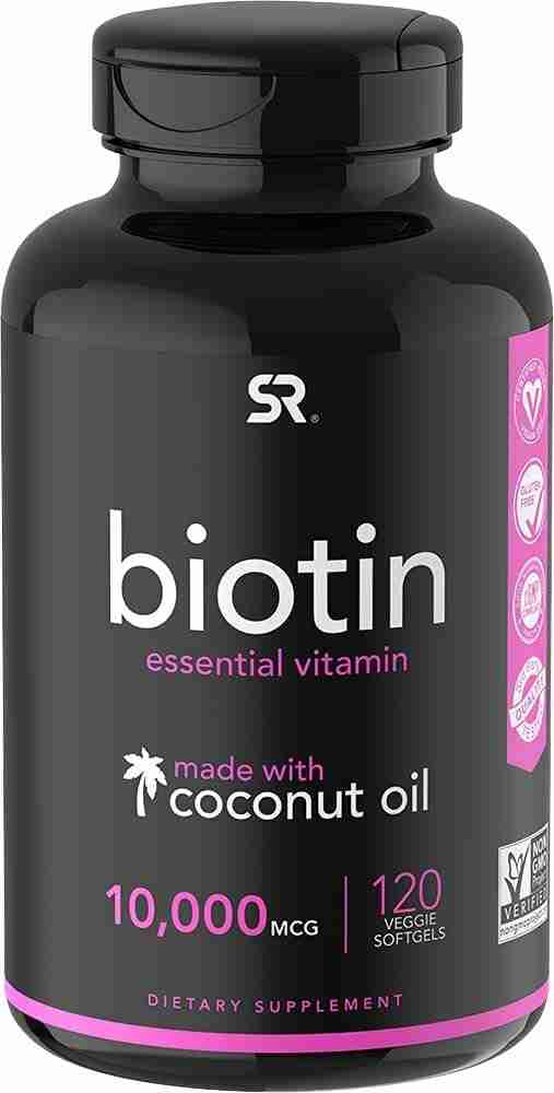 Sports Research Biotin with Coconut Oil 10 000 mcg 120 Veggie Softgels Price in India Buy Sports Research Biotin with Coconut Oil 10 000 mcg 120 Veggie Softgels online at Flipkart