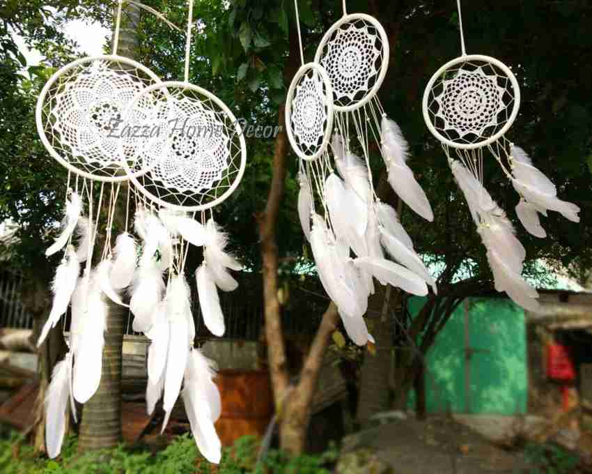 20 Pieces Metal Dream Catcher Rings Hoops Steel Craft Silver Rings for  Crafts