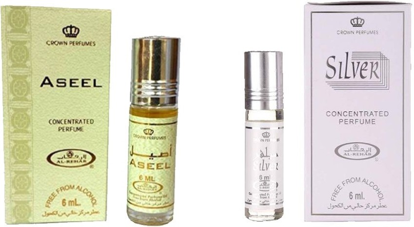 AL REHAB Aseel Silver Combo Pack Floral Attar Price in India