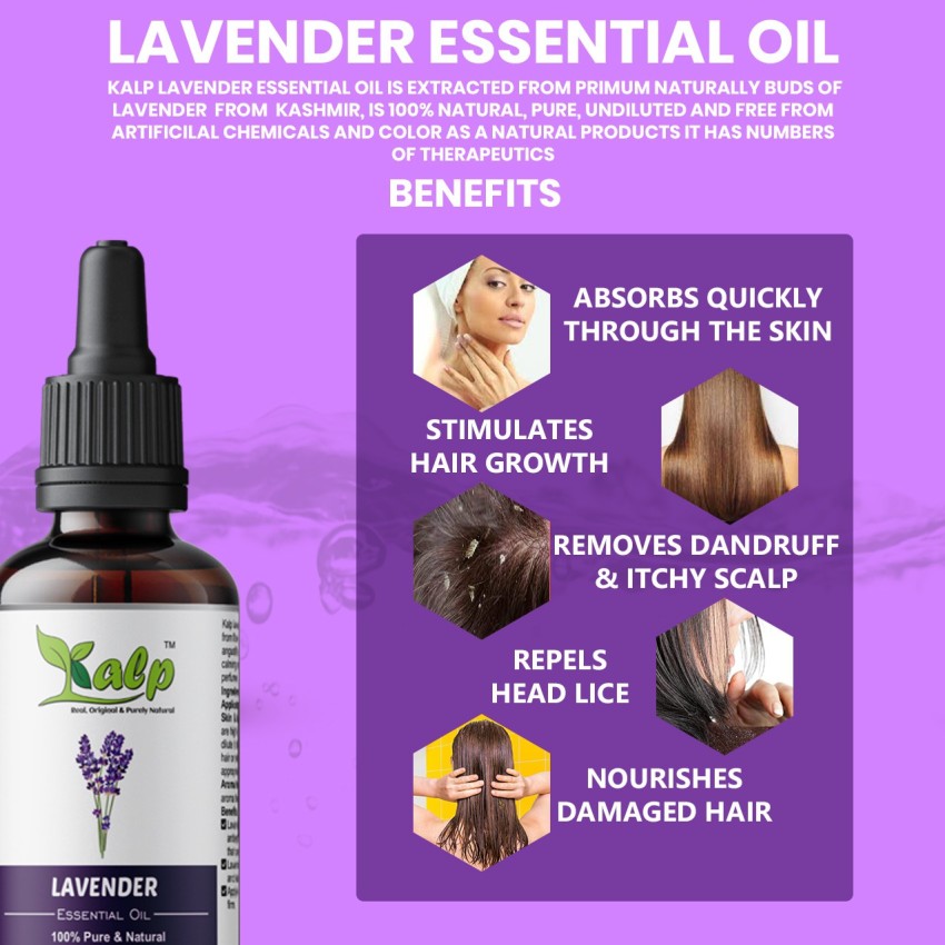 Kalp Natural Basil Essential Oil Lavender Essential Oil Pack Of