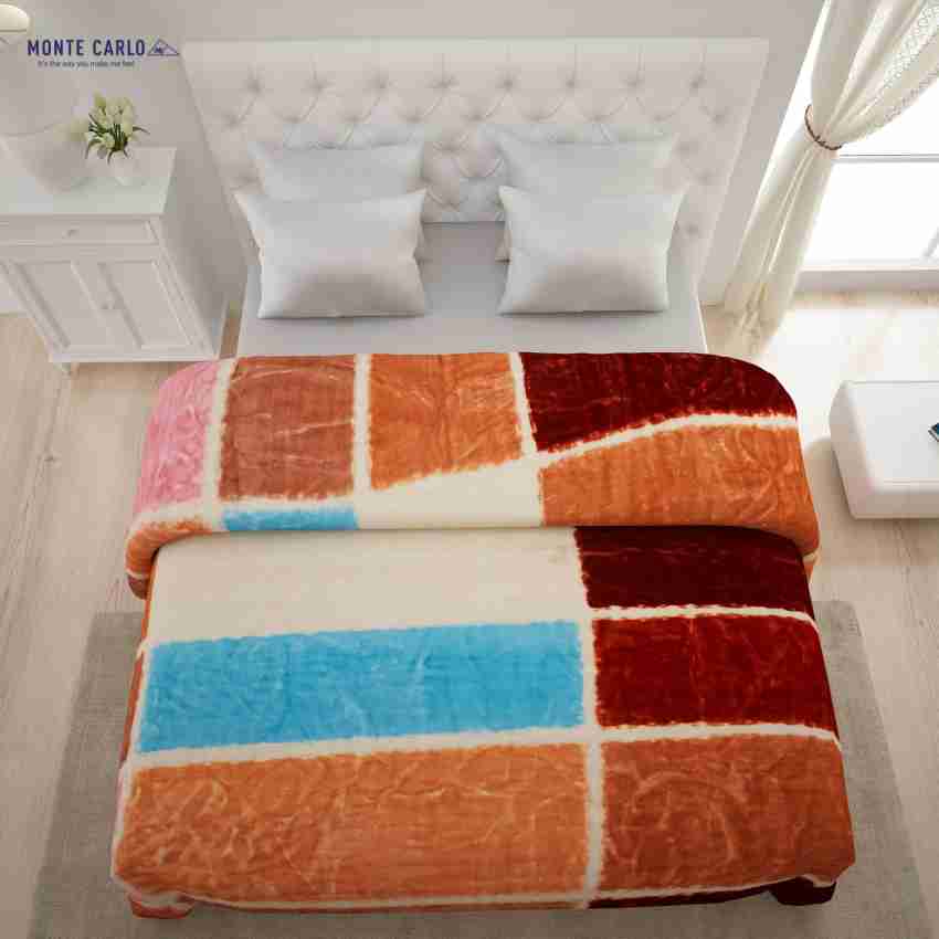 MONTE CARLO Printed Double Mink Blanket for Heavy Winter Buy