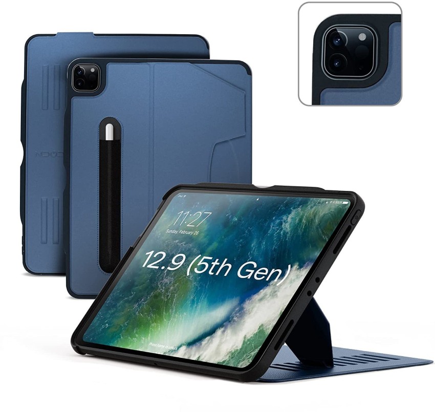  CaseBot Magnetic Case for iPad Pro 12.9-inch 6th Generation  2022, Multiple Angle Shockproof Rugged Stand Case, Soft TPU Back Cover  w/Pencil Holder, Also Fit iPad Pro 12.9 5th/4th/3rd Gen, Black 