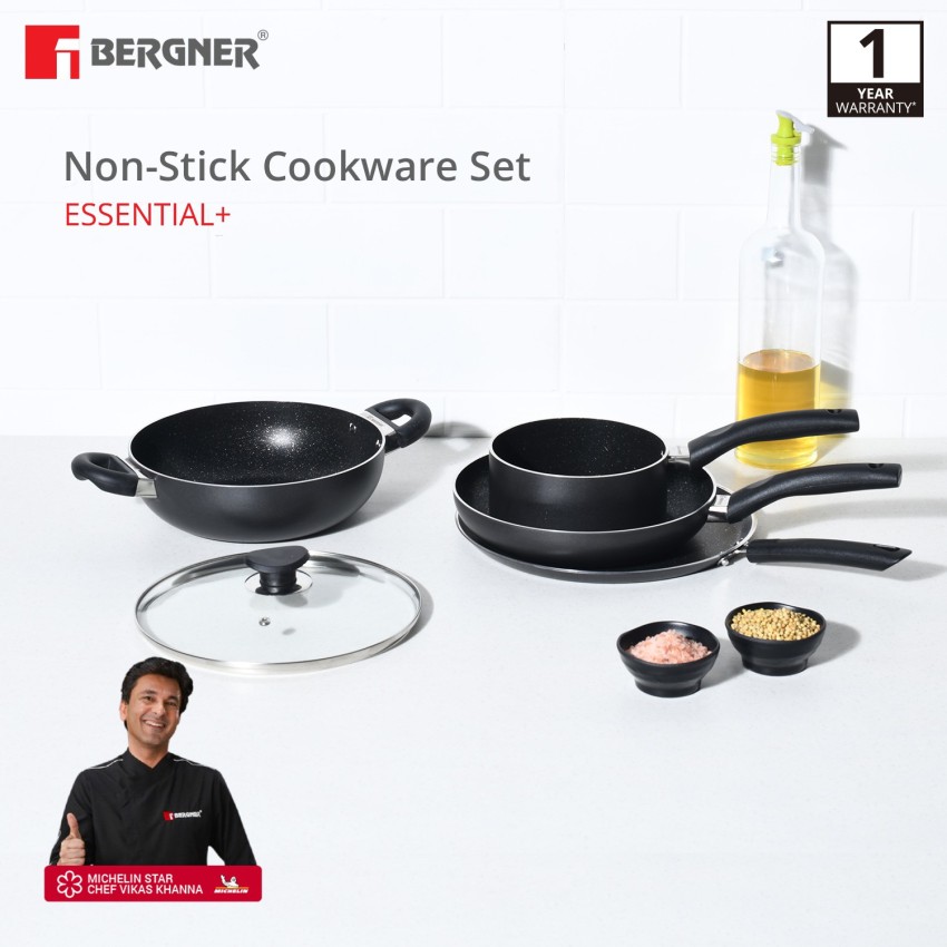 Buy Bergner Non-Stick Cookware Set - Tawa, Kadhai, Fry Pan with